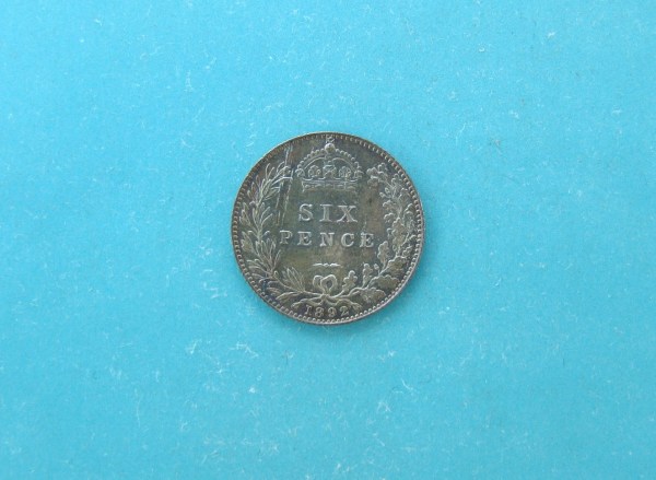 Victoria, 1892, Sixpence
