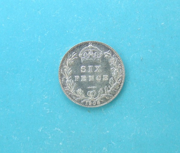 Edward VII, 1906, Sixpence