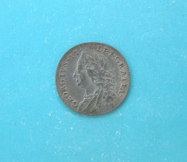 George II, 1757, Sixpence