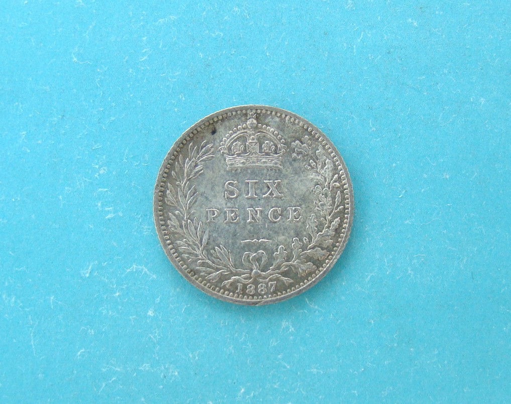 Victoria, 1887, Sixpence - Image 2
