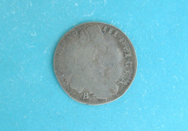 William III, 1697B, Sixpence