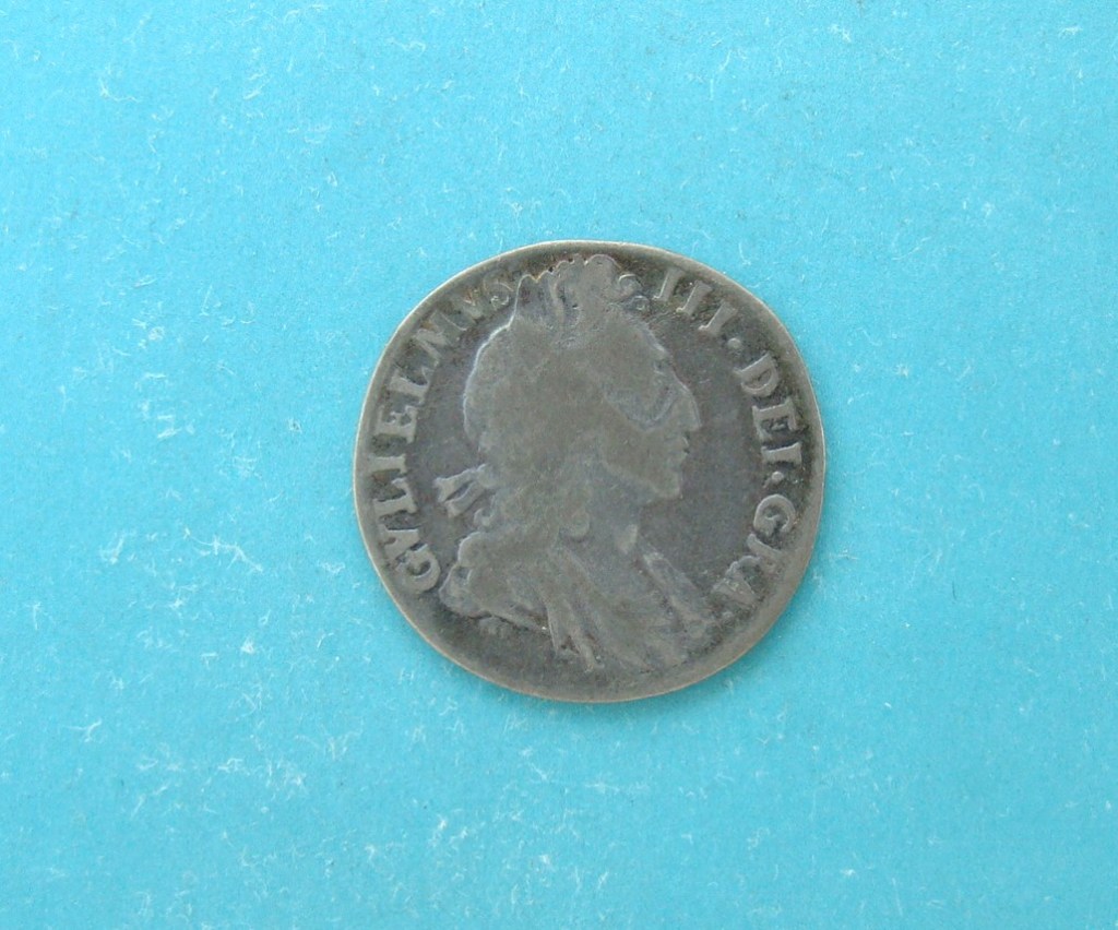 William III, 1697, Sixpence