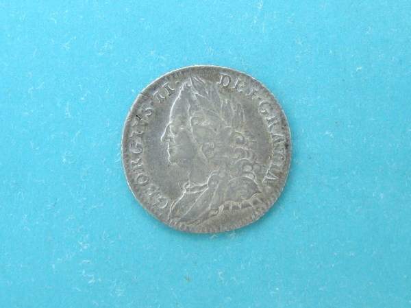 George II, 1757, Sixpence
