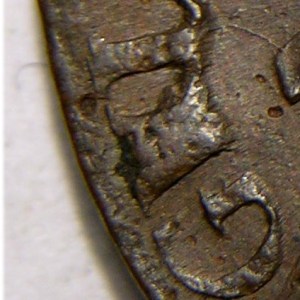 William and Mary, 1694, Half Pence, EXTREMELY RARE ERROR UPSIDE DOWN V FOR FIRST A IN BRITANNIA - Image 3