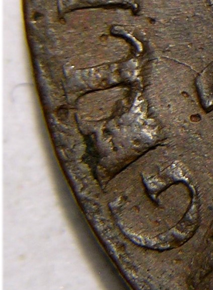 William and Mary, 1694, Half Pence, EXTREMELY RARE ERROR UPSIDE DOWN V FOR FIRST A IN BRITANNIA