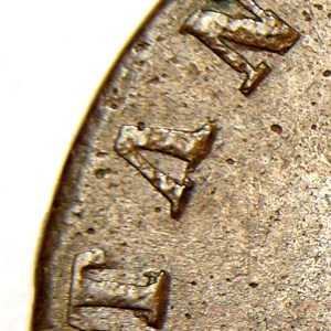 William and Mary, 1694, Half Pence, EXTREMELY RARE ERROR UPSIDE DOWN V FOR FIRST A IN BRITANNIA - Image 4