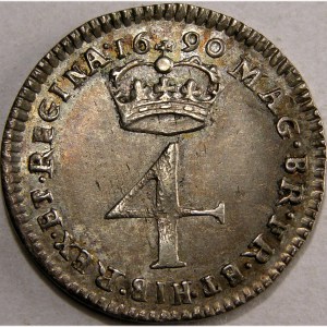William & Mary, 1690, Groat - Image 2