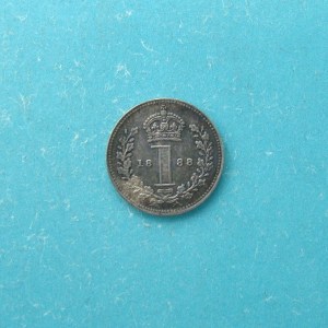 Victoria, 1888,  Silver pence - Image 2