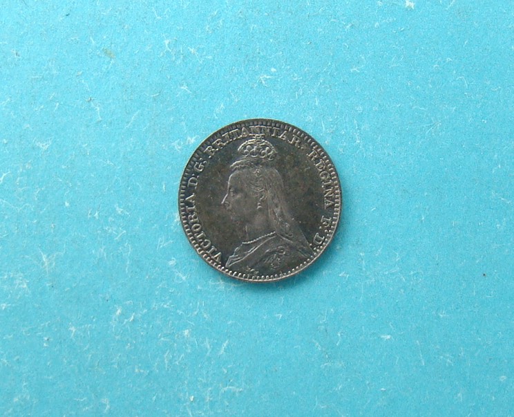 Victoria, 1890, Silver Pence - Image 1