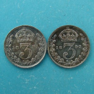 Victoria, 1891,97, Three Pence - Image 2