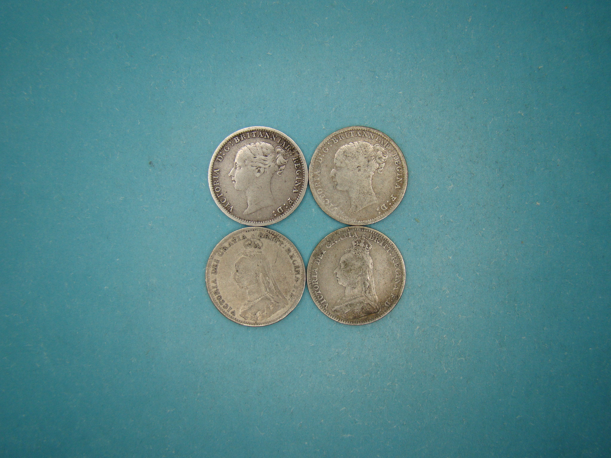 Victoria, 1885,6,9,90, Three Pence * - Image 1