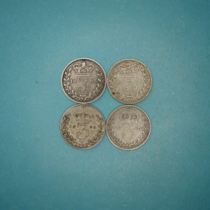 Victoria, 1885,6,9,90, Three Pence * - Image 2
