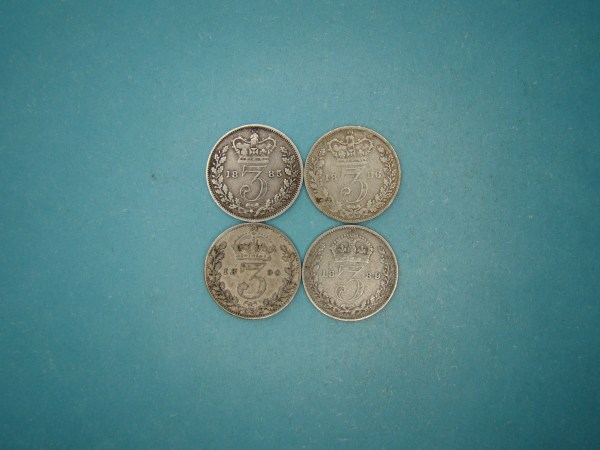 Victoria, 1885,6,9,90, Three Pence *