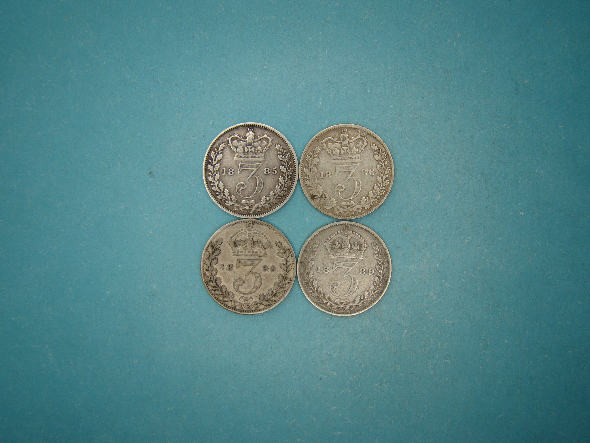 Victoria, 1885,6,9,90, Three Pence * - Image 2