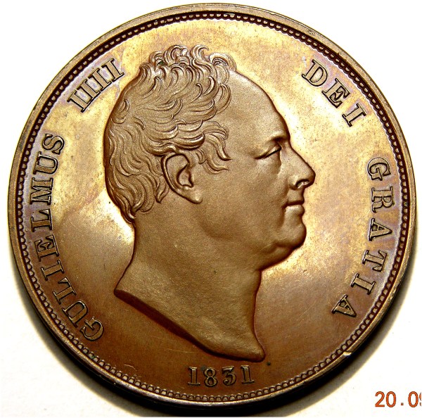 William IV, 1831, Pence Proof    SOLD