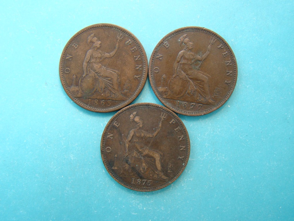 Victoria, 1865,75,77 Pence
