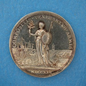 Anne, 1713, AR35, Peace of Utrecht with Original Case - Image 2