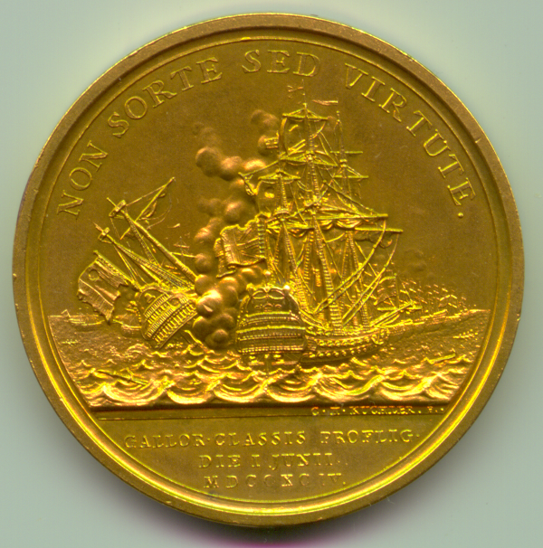 Admiral Howe, 1794, ARGilt 48, Extremely Rare - Image 2