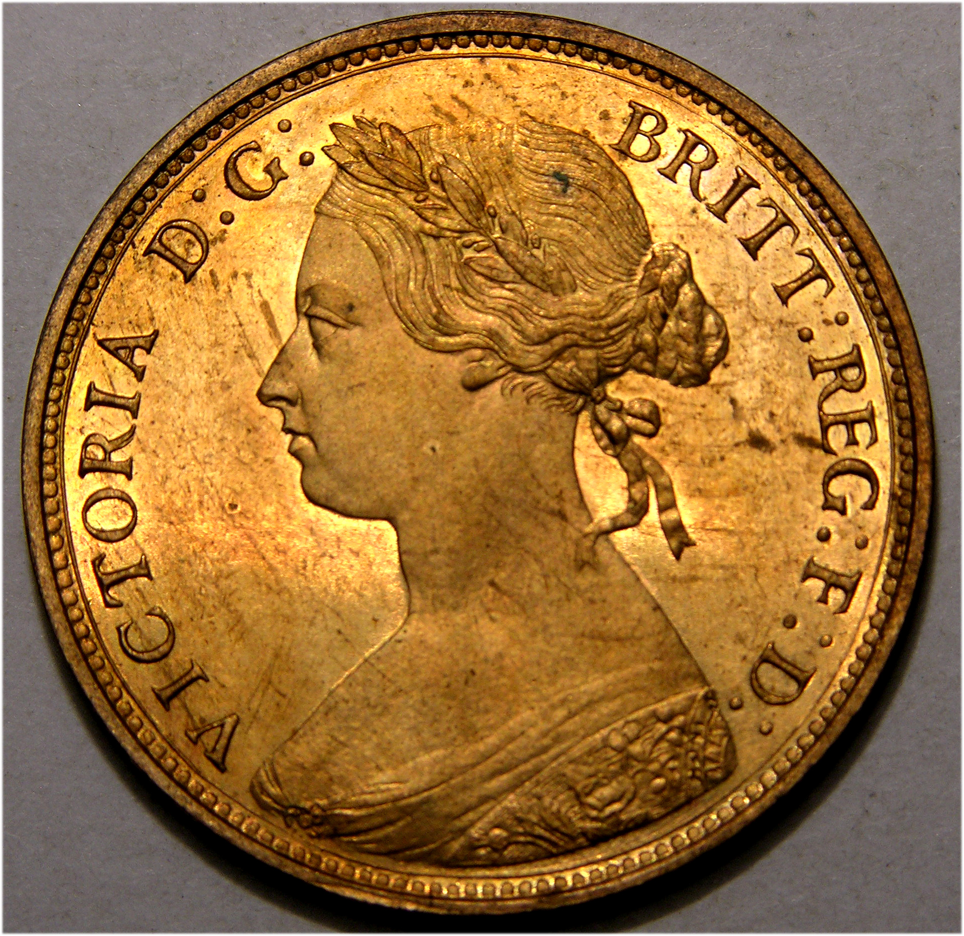 Victoria, 1876H, Half Pence RED PROOF - Image 1