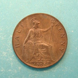 Victoria, 1901, Half Pence - Image 2