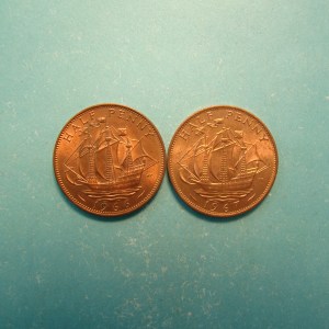 Elizabeth II, 1966-67, Half Pence - Image 2