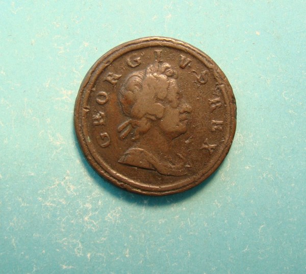 George I, 1718, Half Pence, RARE No stops on Obverse