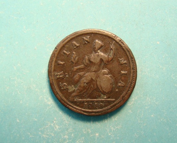 George I, 1718, Half Pence, RARE No stops on Obverse