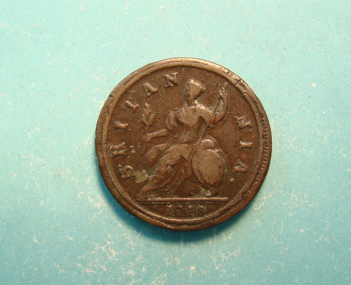 George I, 1718, Half Pence, RARE No stops on Obverse - Image 2