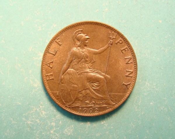 Edward VII, 1902, Half Pence