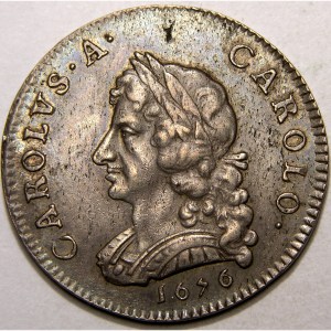 Charles II, 1676, Farthing SILVER PATTERN - Image 1