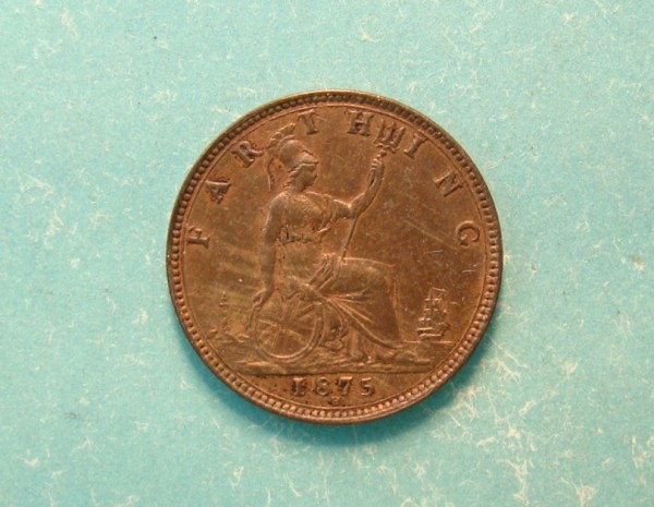 Victoria, 1875H, Farthing