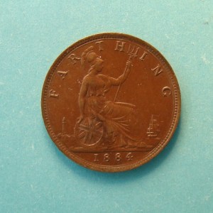 Victoria, 1884, Farthing - Image 2