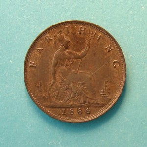 Victoria,1886, Farthing - Image 2