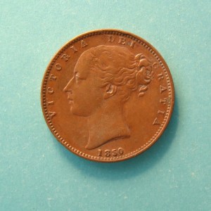 Victoria, 1850/70, Farthing, UNLISTED OVERDATE - Image 1