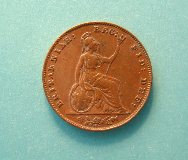 Victoria, 1850/70, Farthing, UNLISTED OVERDATE - Image 2