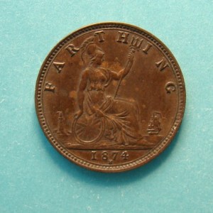 Victoria, 1874H, Farthing - Image 2