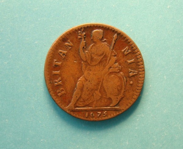 Charles II, 1675, Farthing