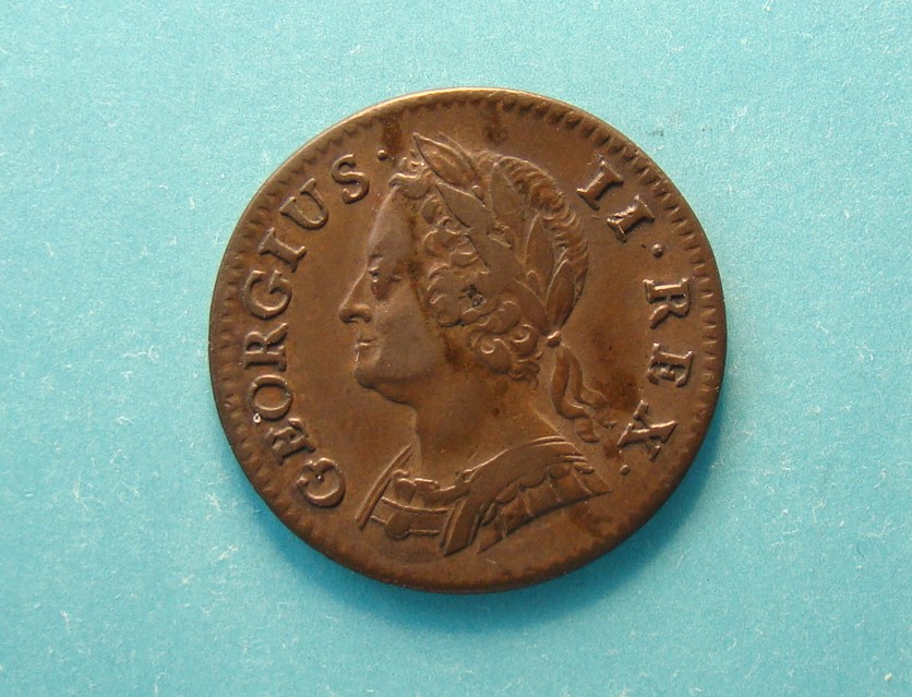 George II, 1744, Farthing - Image 1