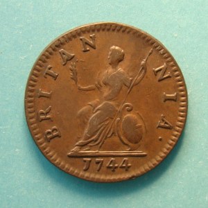 George II, 1744, Farthing - Image 2