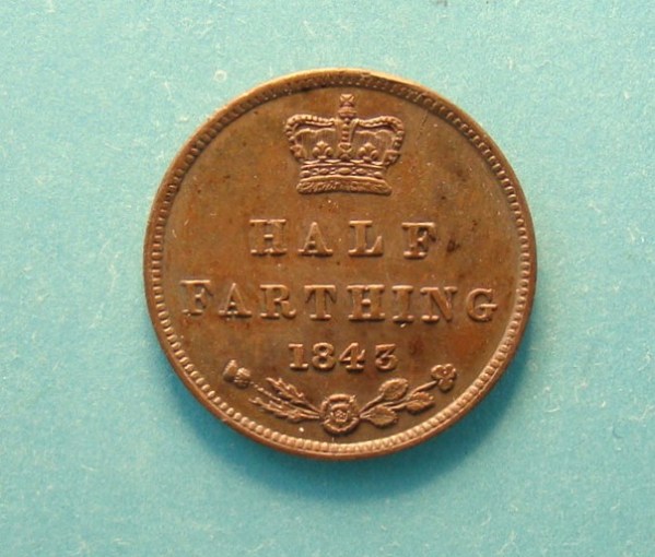 Victoria, 1843, 1/2 Farthing