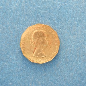 Elizabeth II, 1958, Threepence ERROR - Image 1