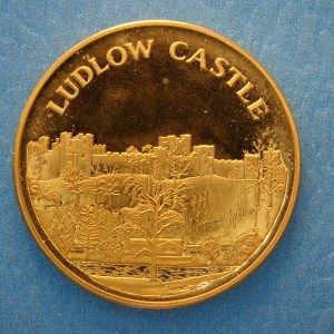 Ludlow Castle, ND, AE39Gilt - Image 1