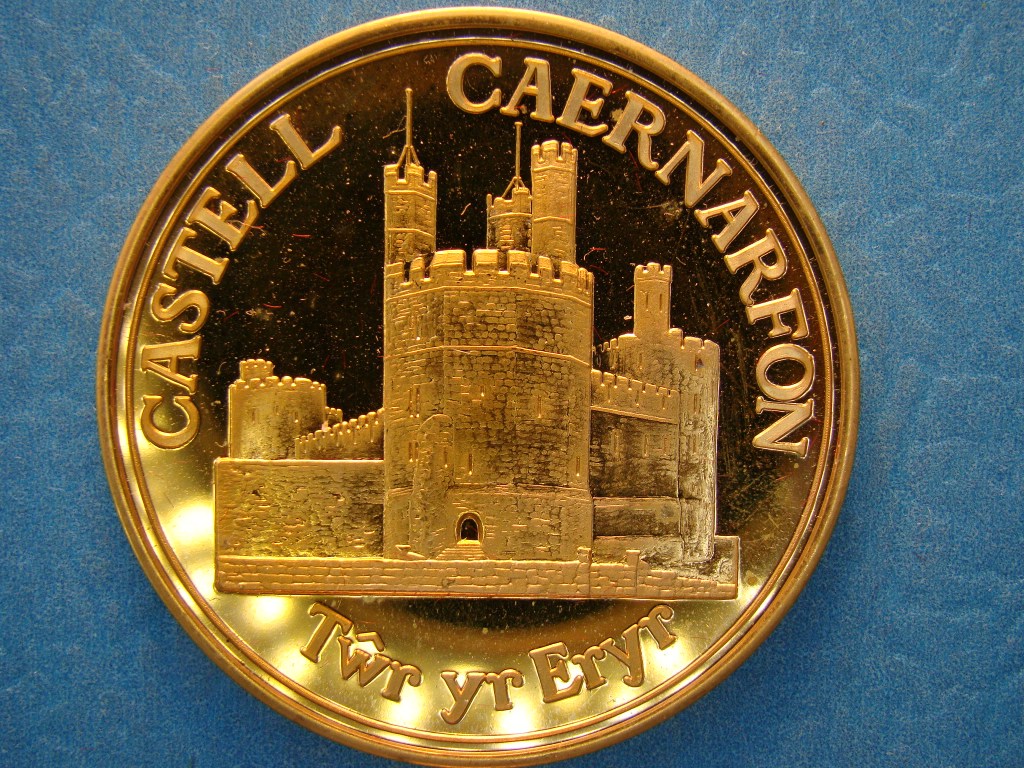 Caernarfon Castle, ND, AE45Gilt