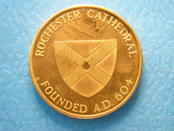 Rochester Cathedral, ND, AE39Gilt