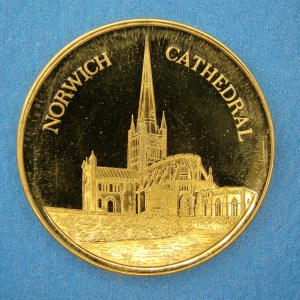Norwich Cathedral, ND AE39Gilt - Image 1