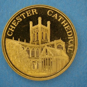 Chester Cathedral, ND, AE39Gilt - Image 1