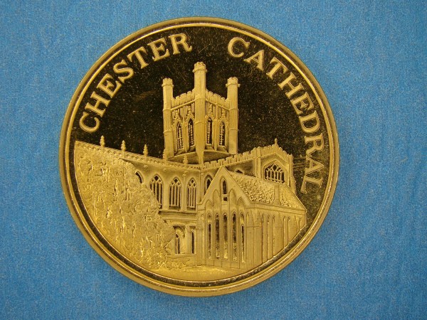 Chester Cathedral, ND, AE39Gilt