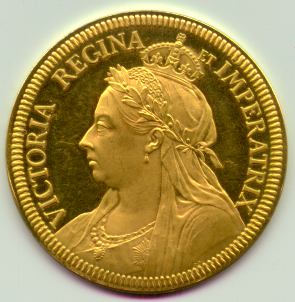 VICTORIA, AU39, 1887, EXCESSIVELY RARE IMPERIAL INSTITUTE GOLD MEDAL