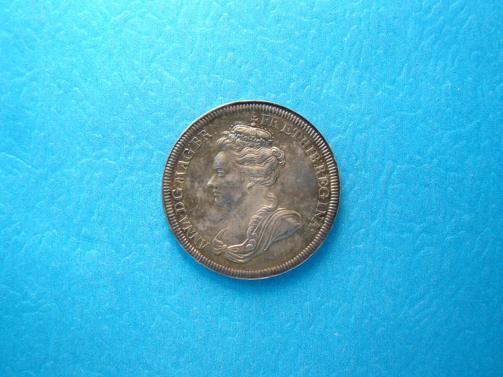 ANNE, AR36, 1702, Accession, Mint State