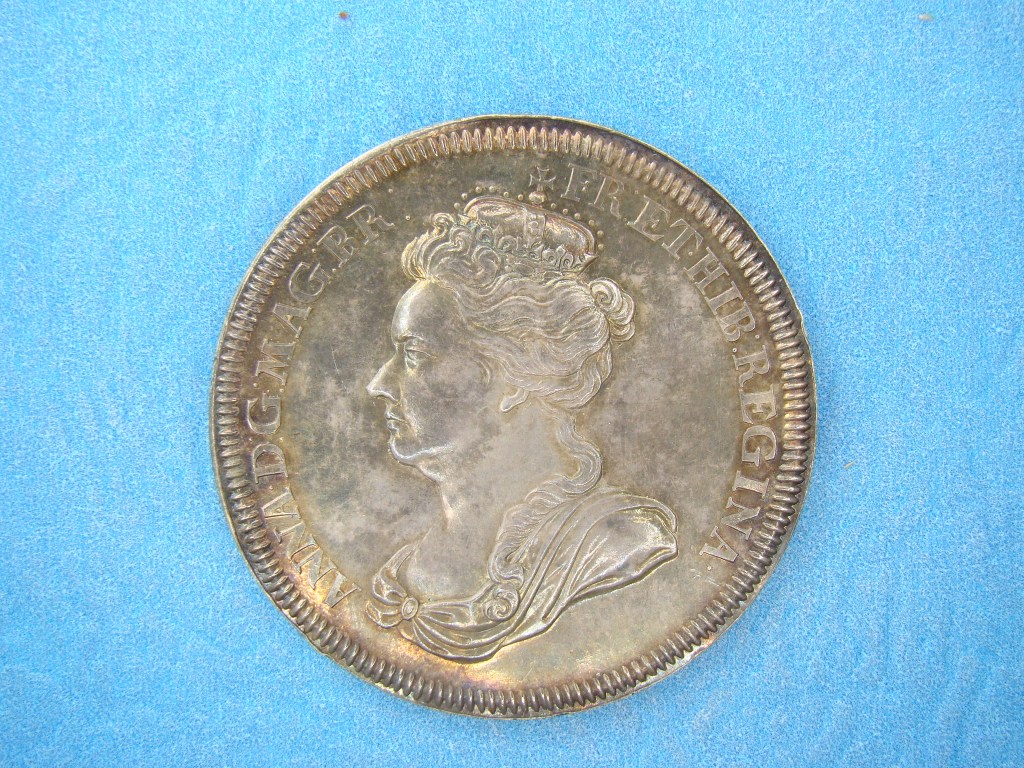 ANNE, AR36, 1702, Accession, Mint State